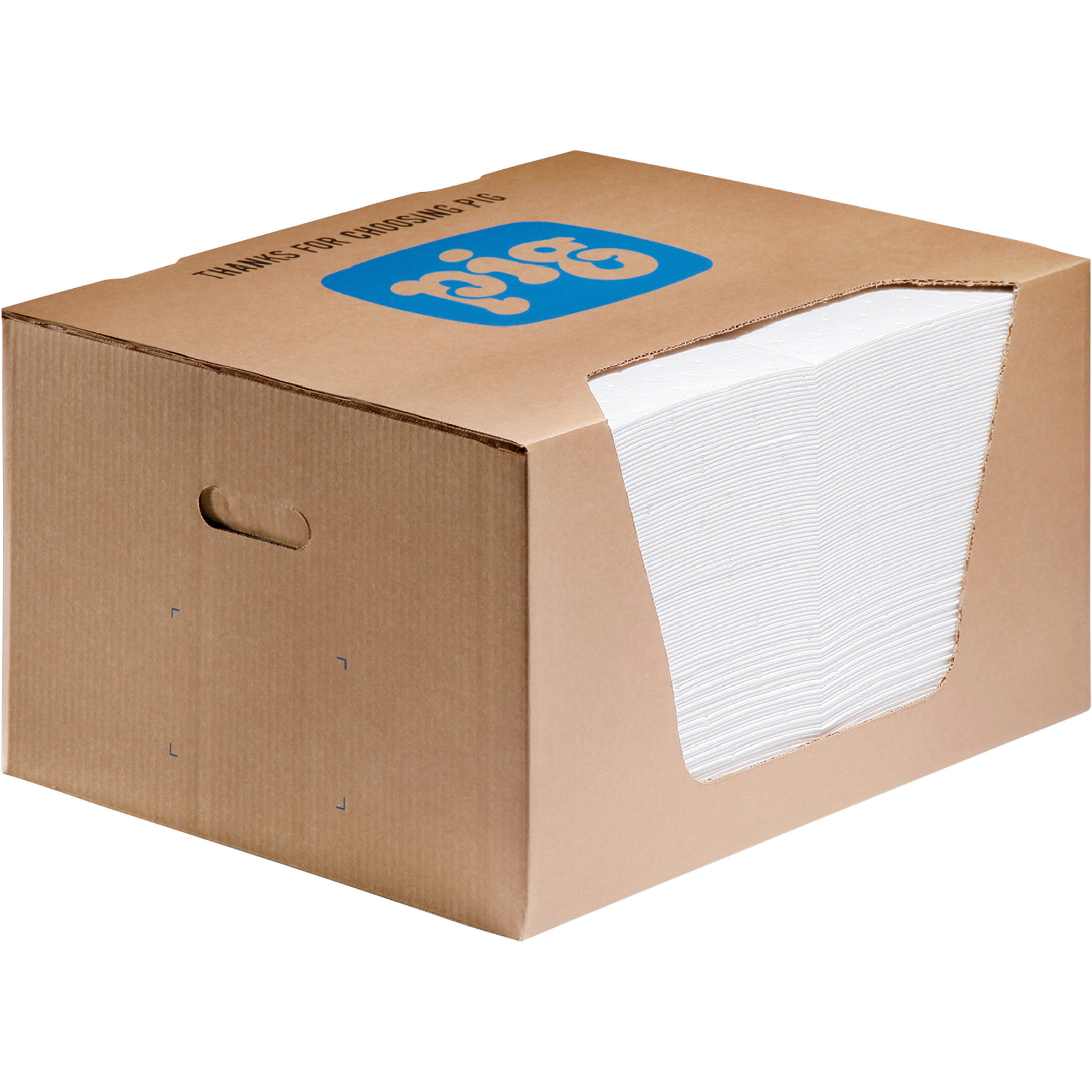 New Pig Oil-Only Medium-Weight Absorbent Mat Pads,100-Count in Dispenser Box, 20in. x 15in., Model# MAT454